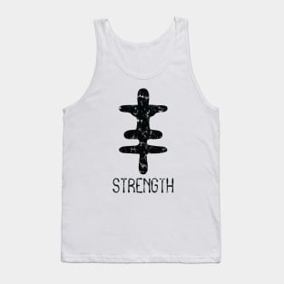 Africa Sankofa Adinkra Symbol "Strength" Black Colour. Tank Top